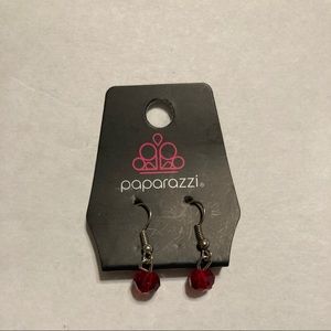 Red mini earrings and necklace set